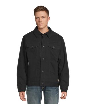 Ariat Rancher Jacket Canvas Collared Snap Button Front Gbo3473 - Black