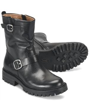 Söfft Amberlynn Waterproof Leather Moto Boots - Black