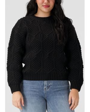 The Normal Brand Elodie Novelty Crew Sweater - Black