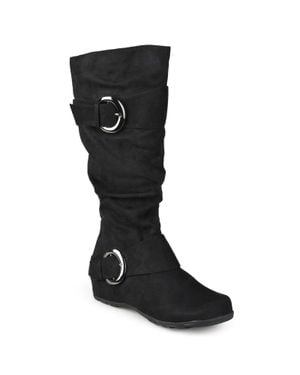 Journee Collection Jester Boots Extra Wide Calf Hawk2010 - Black