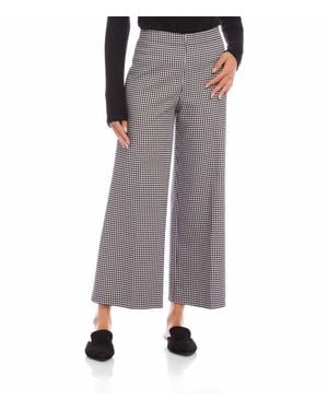 Karen Kane Cropped Wide-Leg Pants - Gray