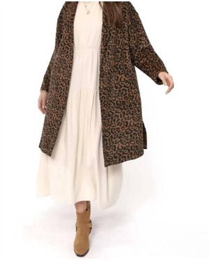 Sadie & Sage Animal Instinct Leopard Coat - Natural