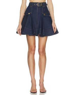 Zimmermann Denim Cargo Mini Skirt - Blue