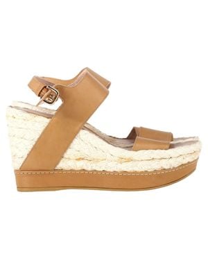 Stuart Weitzman Raffia Wedge Sandals - Natural