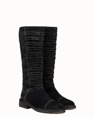 Vintage Foundry Vintage Foundry Co Evelyn Leather Knee High Riding Boots Gal2022 - Black