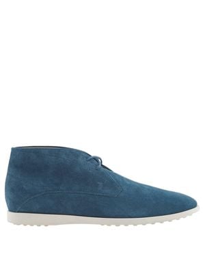 Tod's Tods Suede Lace-Up Chukka Boots - Blue