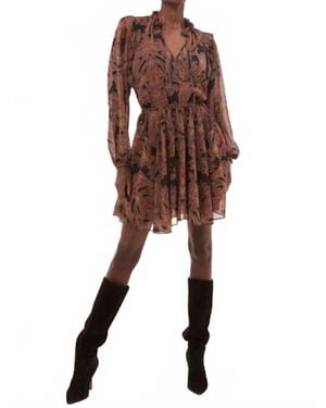 MISA Los Angles Lilly Mini Dress - Brown