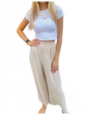 Lilbelle Charlotte Dana Elastic Waistband Pants - White