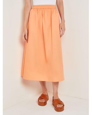 Misook Maxi A-Line Skirt - Orange