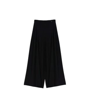 Dixie Lisette Wide Leg Pants With Slit - Black