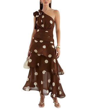 DELI S Printed Maxi Dress - Brown