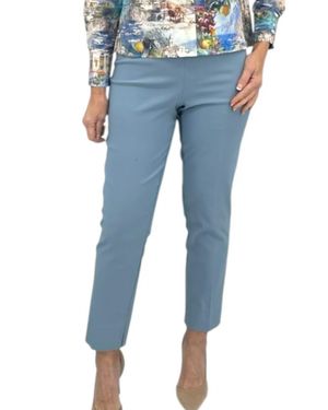 Estelle and Finn Double Slit Ankle Pant - Blue