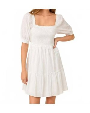 Lilly Pulitzer Hadly Short Sleeve Smocked Dress - White