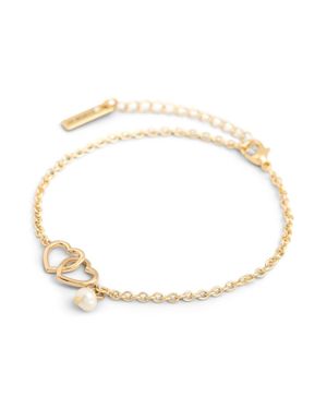 Demdaco Double Heart Prayer Bracelet - Metallic