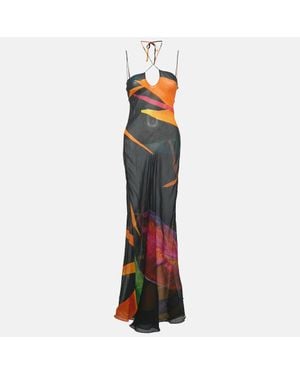 Rat & Boa Printed Crepe Sheer Maxi Dress - Multicolor