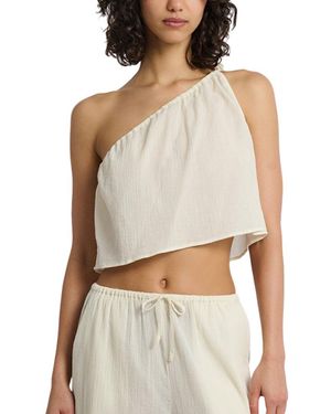 Onia Crinkle Gauze One-Shoulder Top - Multicolor