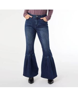 Coco + Carmen Bambu Soft Bell Flare Jeans - Blue