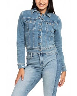 Judy Blue Classic Vintage Wash Denim Jacket - Blue