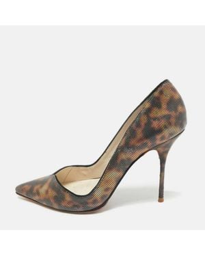 Sophia Webster Printed Leather Izzy Pumps - Natural