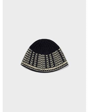 Low Classic Jacquard Knit Beanie - Black