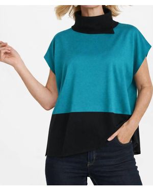 J'Envie/Eli Milano Colorblock Top - Blue