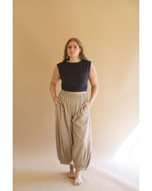 KALALOU Convertible Wrap Blouse - Natural