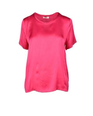 Think! Fuchsia Viscose Rayon Blouse - Pink