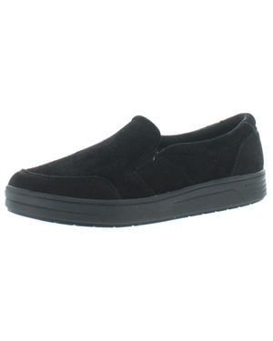Easy Spirit Nutmeg Leather Slip On Sneakers - Black