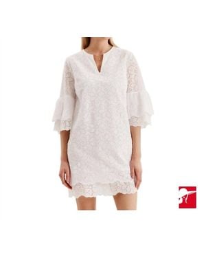 tyler boe Christa Eyelet Dress - White