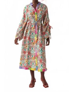 Celiab Kauai Long Sleeve Midi Dress - Multicolor