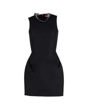 MSGM Mock-Neck Sleeveless Mini Dress - Black