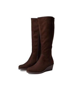 Aerosoles Binocular Tall Boots Faux Suede Knee High Jobb605 - Brown