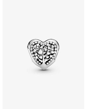 PANDORA Family Tree Heart Charm - White