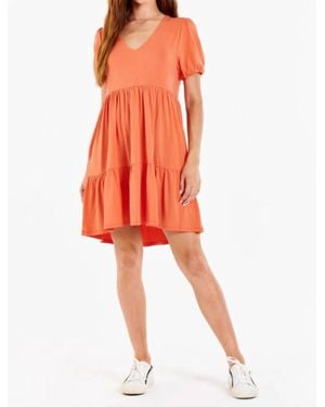 Another Love Maude Puff Sleeve Dress - Red