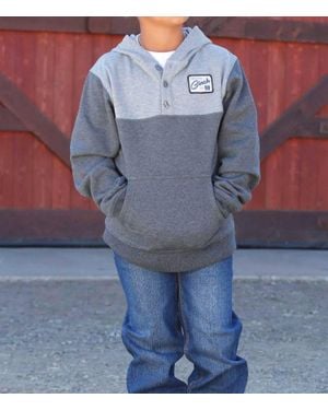Cinch Boys Cotton Blend Long Sleeve Hoodie - Blue