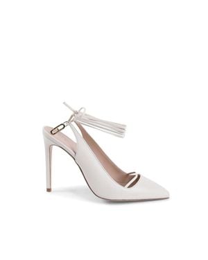 Dee Ocleppo White Leather Pumps