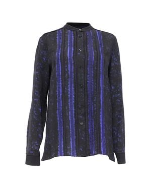 Proenza Schouler Printed Long Sleeve Blouse - Blue