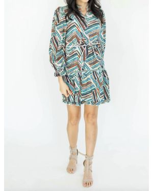 Victoria Dunn Athena Mini Dress - Blue