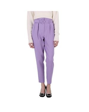 Moschino Ladies Straight Leg Pants - Purple