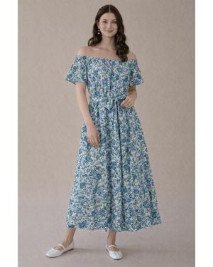Guadalupe Momposina Maxi Dress - Blue