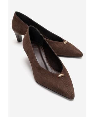 Prologue Shoes Versay Pointed Toe Kitten Heel Pump - Black