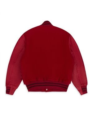 Purple Brand Classic Wool Leather Bombers - Red