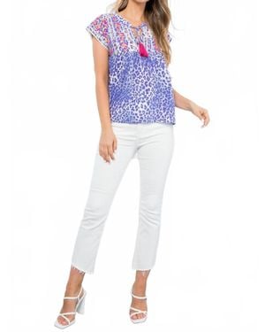 Thml About Last Night Embroidered Top - Blue
