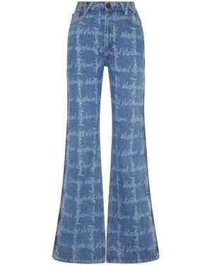 パンツ VIVIENNE WESTWOOD WOMEN Ray 5 Pocket Jeans Blue W Ray 5 Pocket mid-rise flared jeans in blue - Vivienne