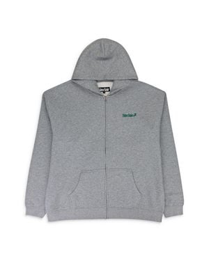 Sinclair Heather Zip Up Essential Hoodie - Gray