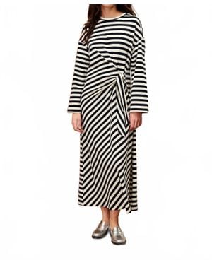FRNCH Fenouil Stripe Maxi Dress - White