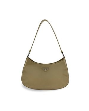 Prada Cleo Brushed Leather Shoulder Bag Khaki - Green