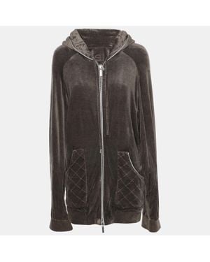 Marina Rinaldi Voyage By Velvet Drawstring Hoodie Jacket - Brown