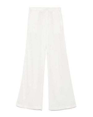 P.A.R.O.S.H. Wide-Leg Pants With High Waist - White