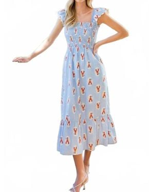 Thml Lobster Midi Dress - Blue